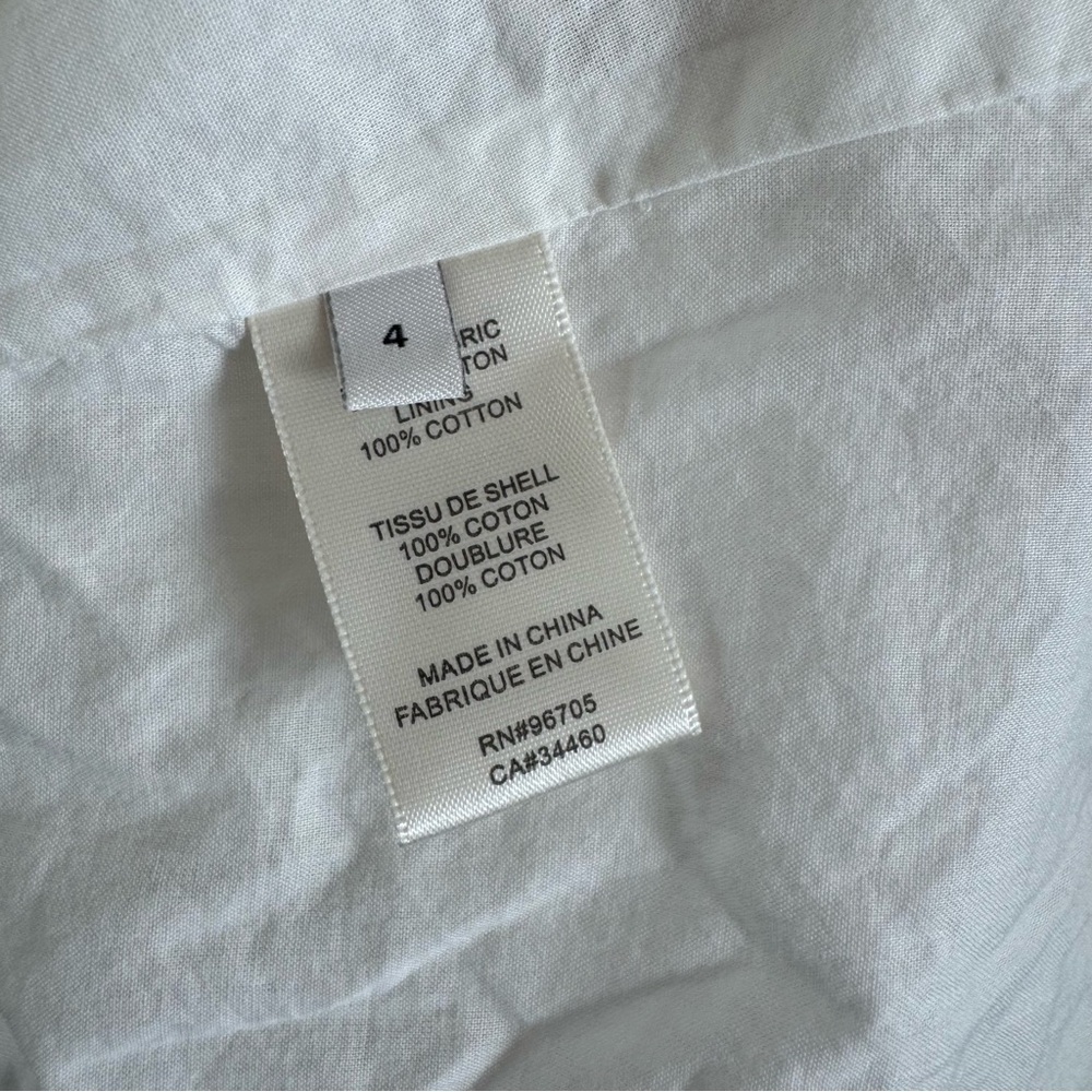 Rebecca Taylor Square Neck Sleeveless White Summer Dress - Empire‎ Waist Size 4 - Picture 7 of 7